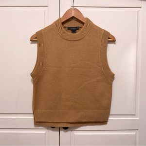French Connection Sleeveless BABYSOFT SESS VEST Camel Tan S 🐪